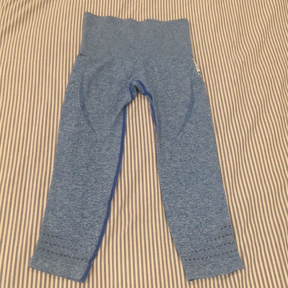 Gymshark Blue Seamless Cropped Leggings
